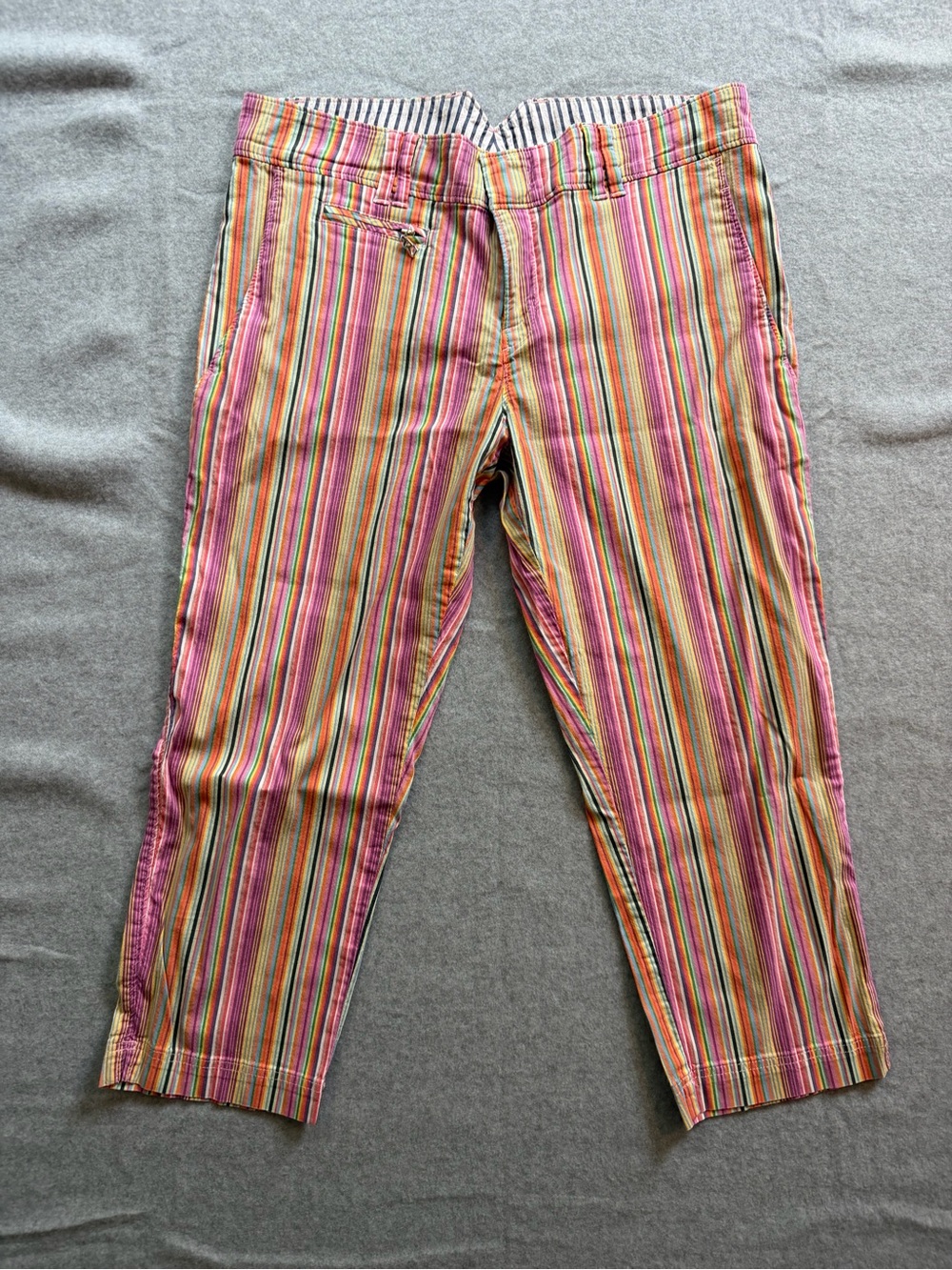 Women’s Multicolor Stripe Bogner Capri Pants size 6 - Picture 1 of 14